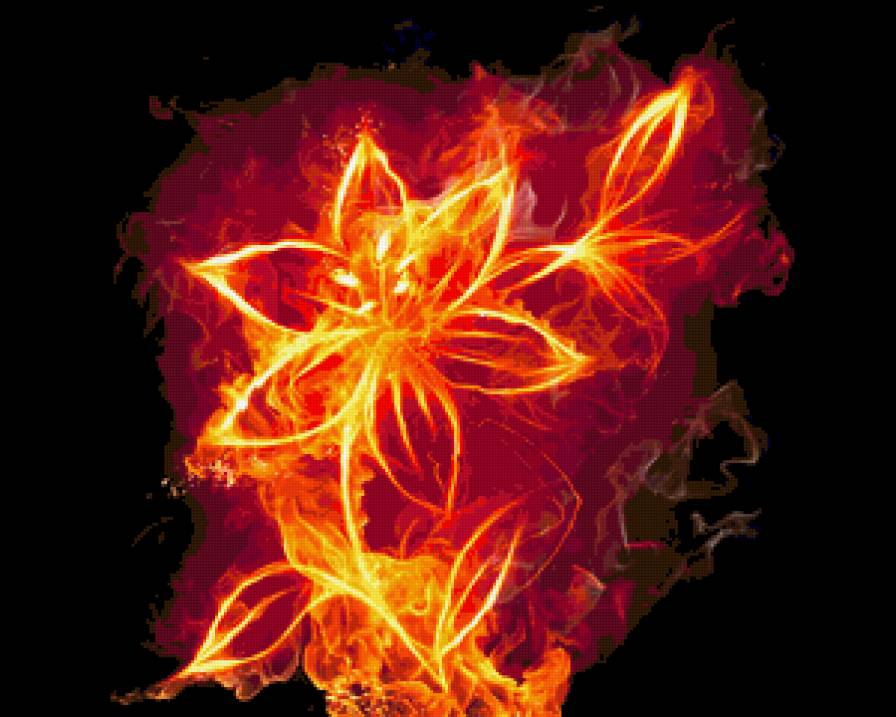 огненый цветок - огонь, цветы, красиво - предпросмотр