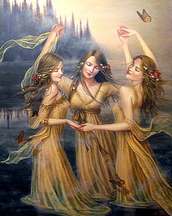 Три грации - бабочки, танец, девушки - оригинал