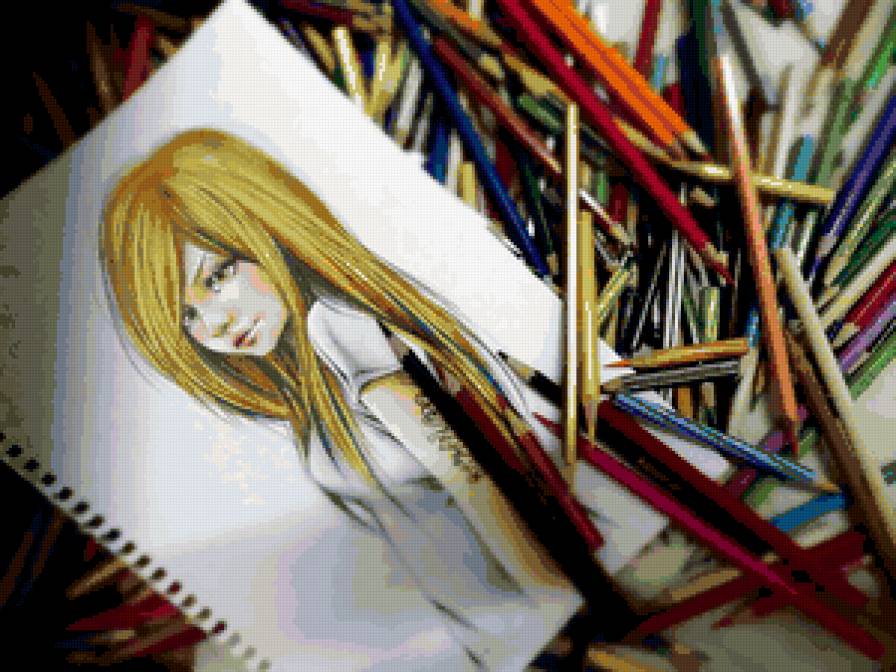 Рисунок - рисунок, девушка, карандаш - предпросмотр