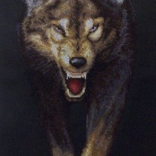 Оригинал схемы вышивки «волчица» (№235525)
