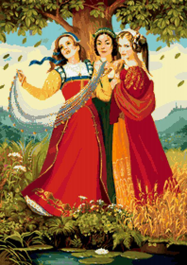 три девицы - образ, девушки, россия, сказка - предпросмотр