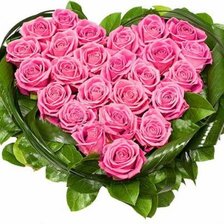 Оригинал схемы вышивки «Сердце из розовых роз» (№237502)
