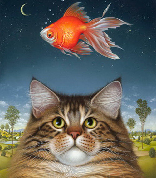 №238653 - кошка.рыба.мечты.сказка - оригинал