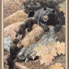Схема вышивки «Медведи»
