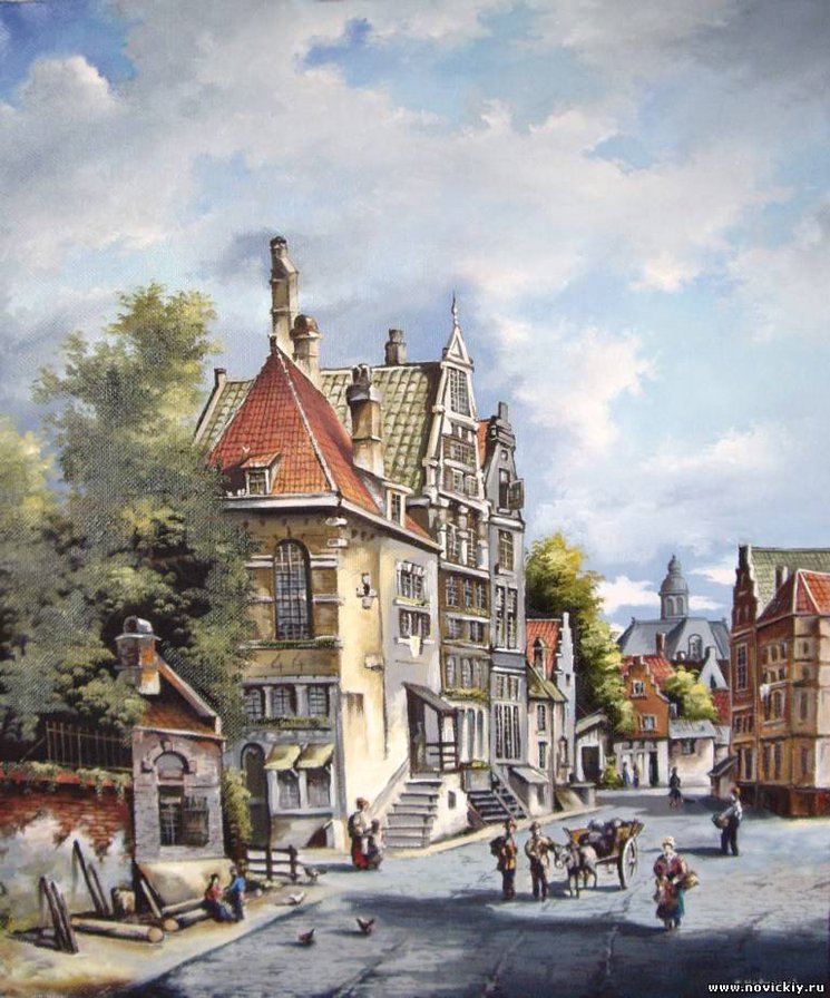 Голландские пейзажи 17-го века. - пейзаж, городаской пейзаж, нидерланды, голландия - оригинал