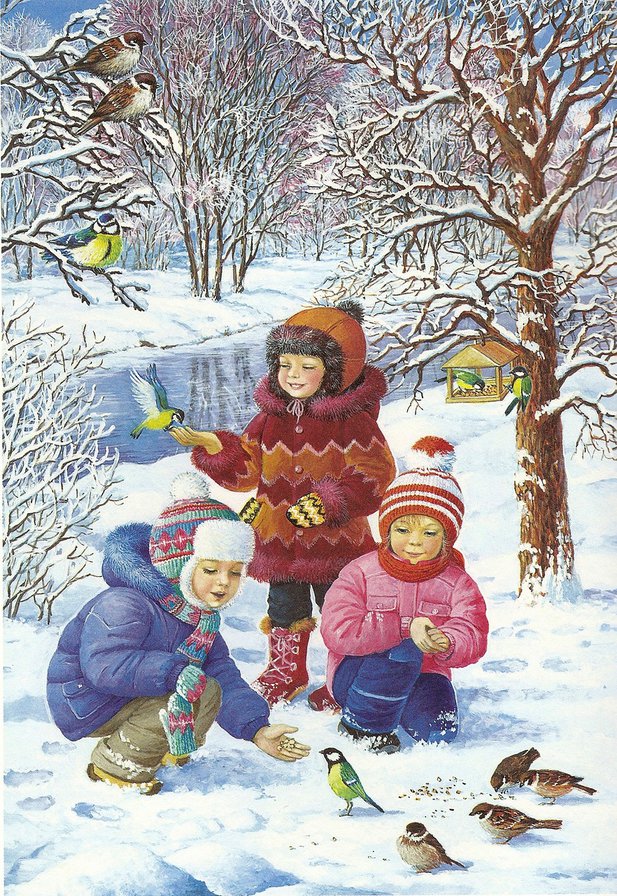 Зимняя сказка - дети - оригинал