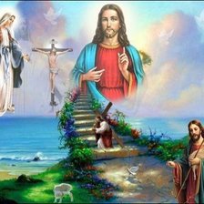 Оригинал схемы вышивки «иисус» (№240436)