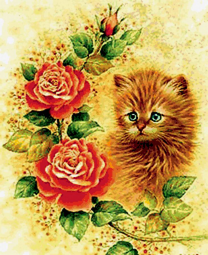 милашка - для тебя, кошка, роза, валентинки, цветок - предпросмотр