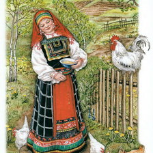Оригинал схемы вышивки «Русские гуляния» (№241797)