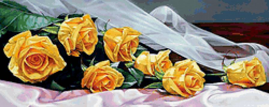 желтые розы - букет, цветы, романтика, , натюрморт.розы, природа - предпросмотр