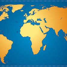 Схема вышивки «карта мира»