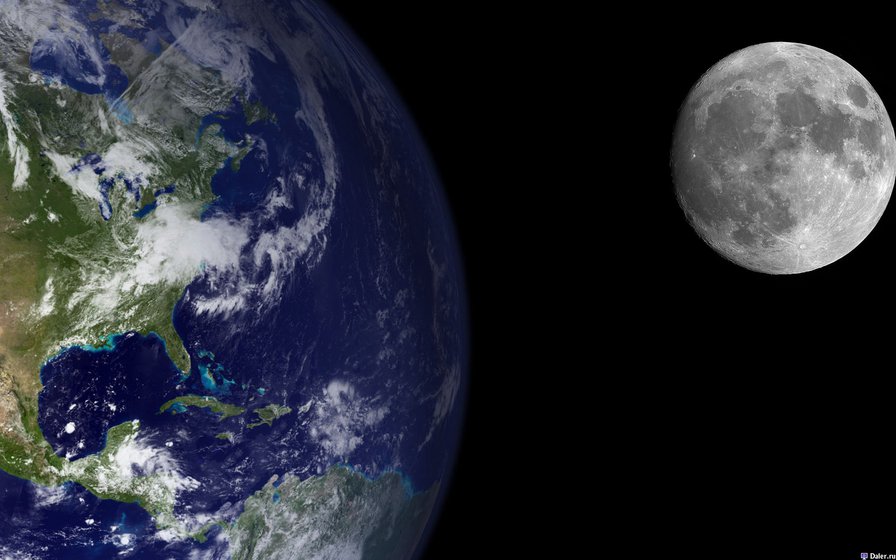 Земля и луна - земля, планета, луна. спутник - оригинал