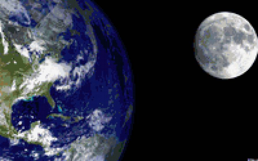 Земля и луна - планета, луна. спутник, земля - предпросмотр