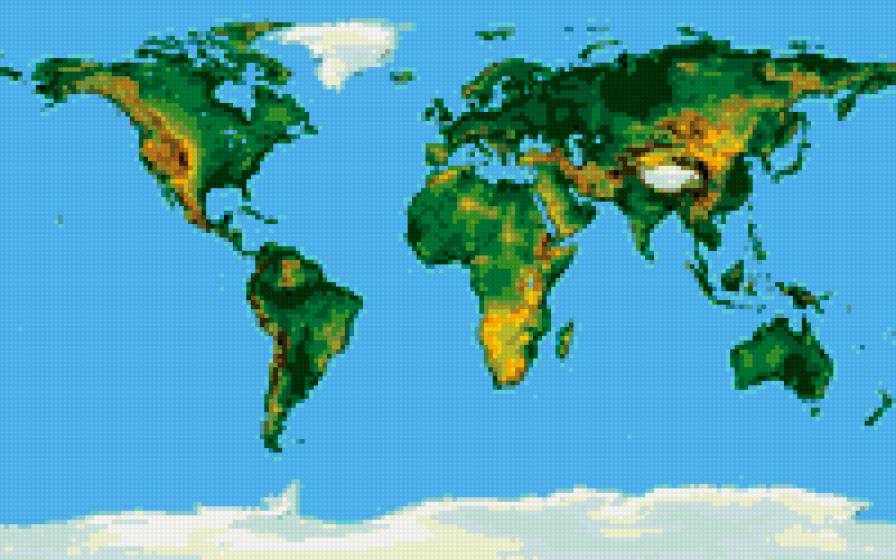Карта мира - карта, материки, суша, мир, океаны, планета - предпросмотр