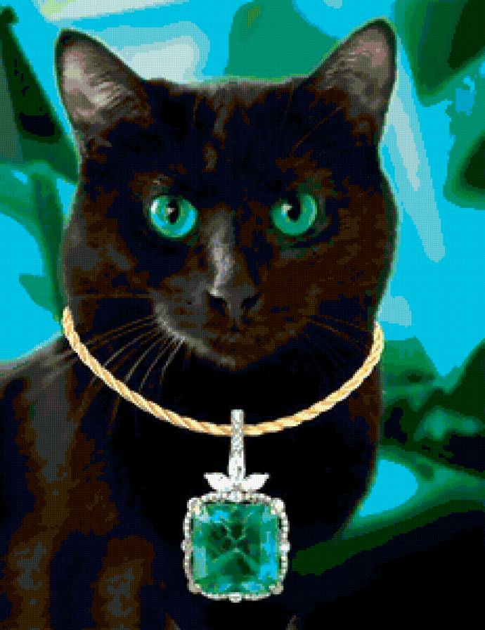 кот с зелеными глазами - предпросмотр