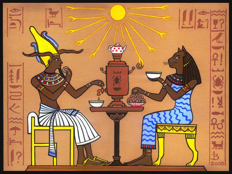 египетский мотив - египет, кошки, юмор - оригинал