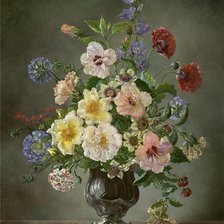 Оригинал схемы вышивки «ваза с цветами» (№245709)