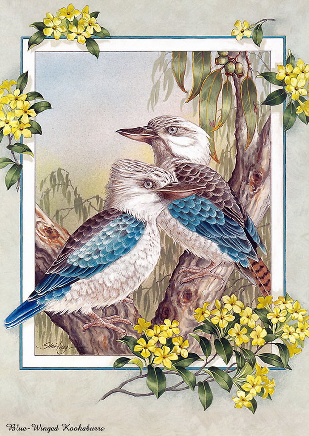 Серия Птицы - цветы, птицы - оригинал