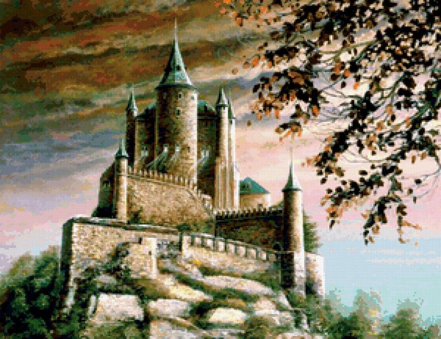 Феодальный замок - замок, средневековье - предпросмотр