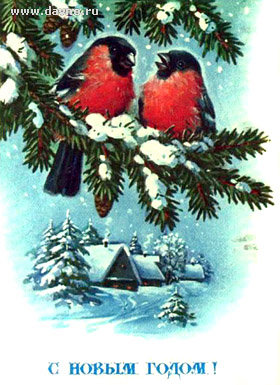 снегири 2 - птицы, лес, новый год - оригинал