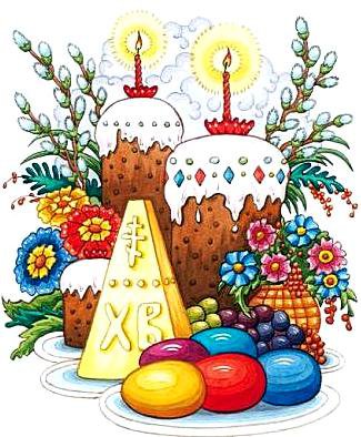 К светлому Христову воскресению - верба, пасхальная, кулич, салфетка, яйца, картинка, цветы - оригинал