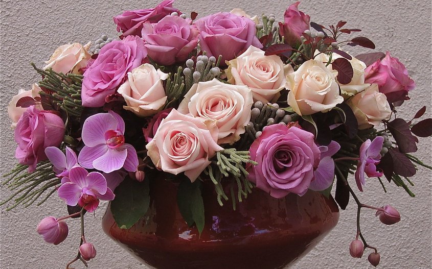 розы - натюрморт, букет, романтика, цветы, розовые цветы, розы, роза - оригинал