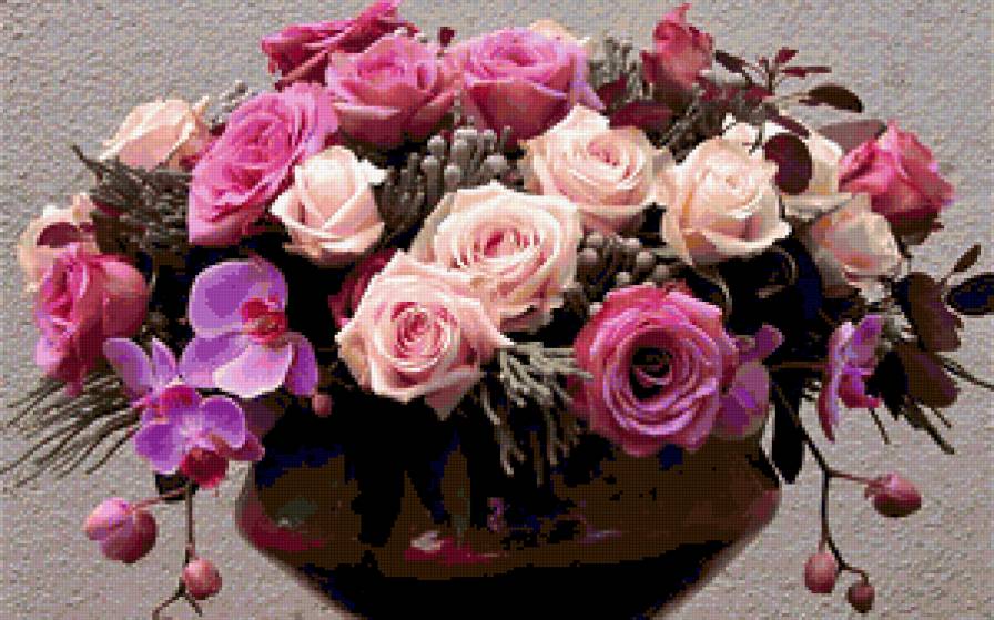 розы - цветы, букет, натюрморт, роза, розовые цветы, розы, романтика - предпросмотр
