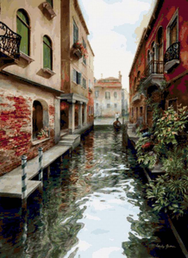 Улицы Венеции - италия, венеция, городской пейзаж, живопись, город - предпросмотр
