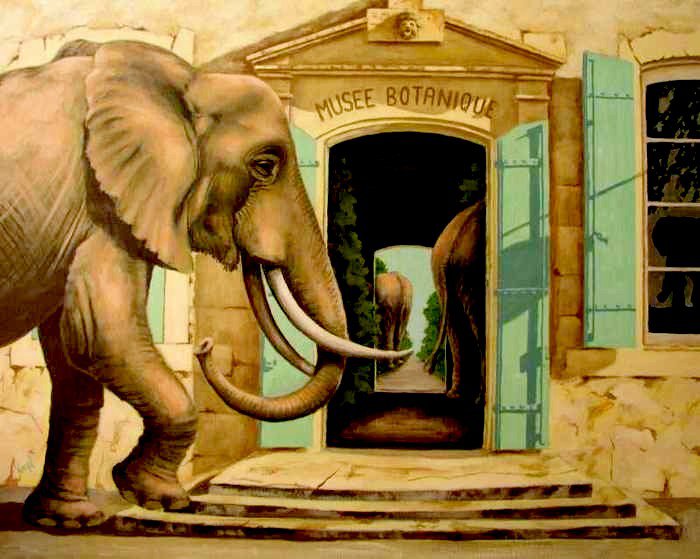 слоны в музее - оригинал