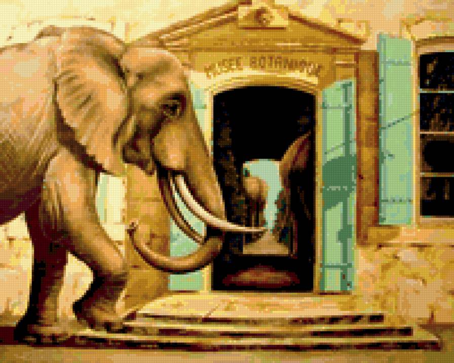 слоны в музее - предпросмотр