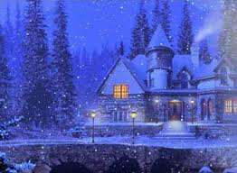 Зима. - зима, пейзаж, дом - оригинал