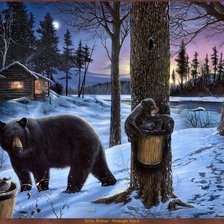 Оригинал схемы вышивки «медведи» (№249119)