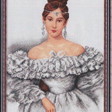 Оригинал схемы вышивки «Портрет Н.Пушкиной» (№249271)