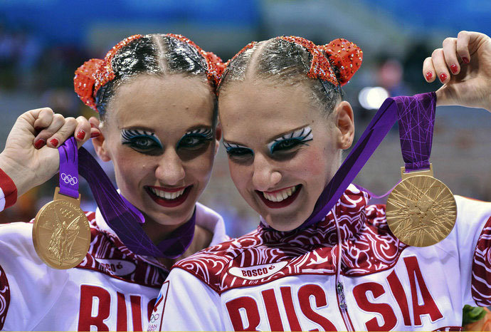 Наталья Ищенко и Светлана Ромашина - синхронное плавание, водные виды спорта, спорт, олимпийские игры - оригинал