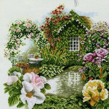 Оригинал схемы вышивки «Розовый сад» (№250416)
