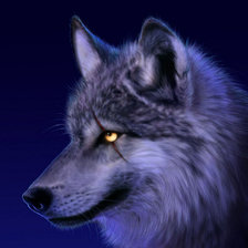 Оригинал схемы вышивки «волк» (№251494)