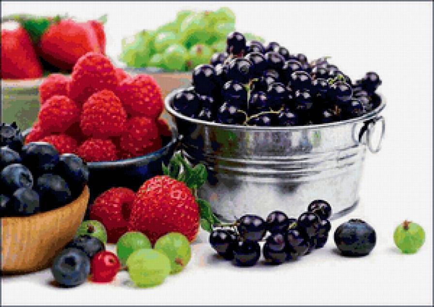 ягоды - черника, малина, смородина - предпросмотр