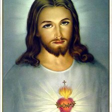 Оригинал схемы вышивки «Сердце Иисуса» (№251863)