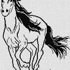 Схема вышивки «конь»