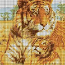Оригинал схемы вышивки «тигрица» (№252668)