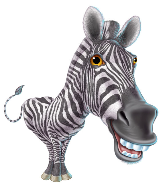 зебра - животные, детская, юмор - оригинал