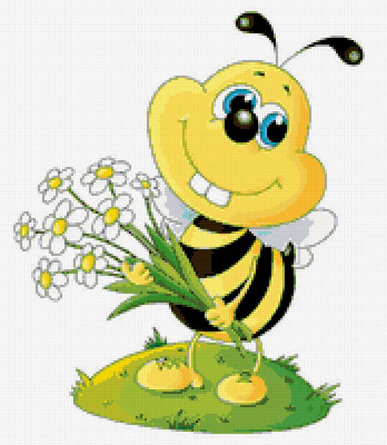 пчелка - мультяшки, юмор, детская, детям, насекомые, а - предпросмотр