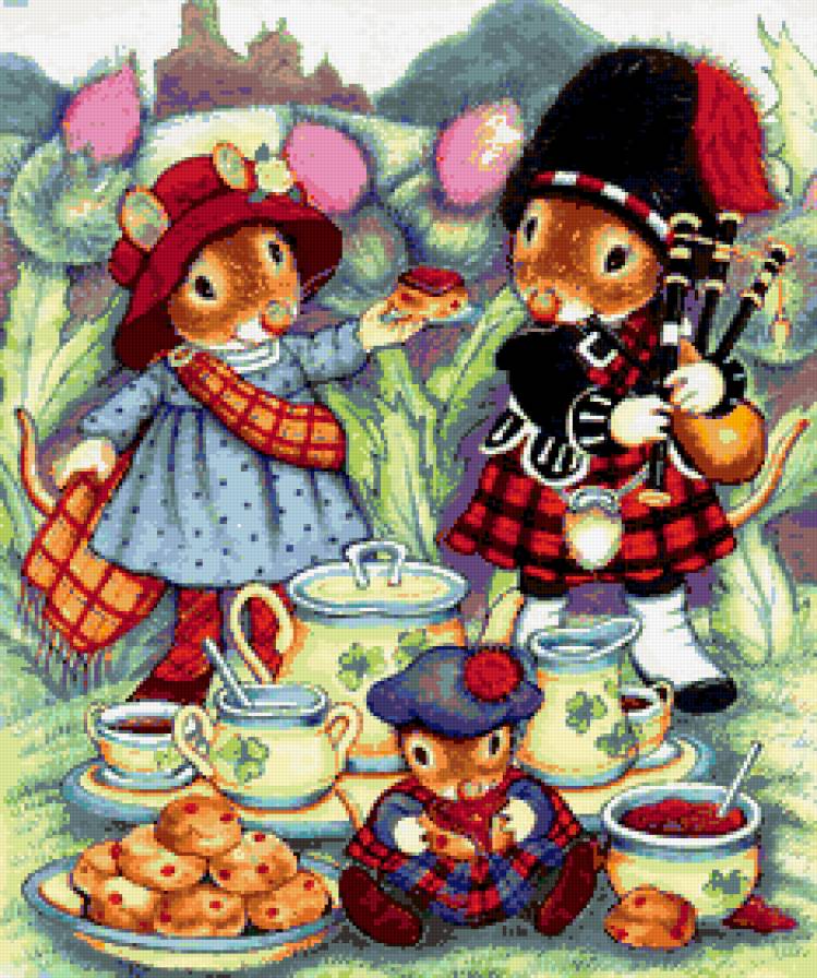 шотландские мышки - семья, детям, мышка, грызуны, мультики, зверята, детская - предпросмотр