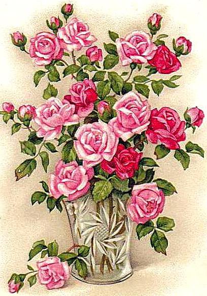 Розы в хрустале - розы - оригинал