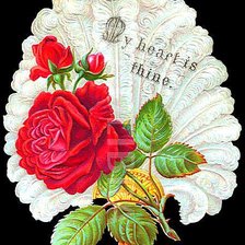 Оригинал схемы вышивки «Веер и роза» (№253694)