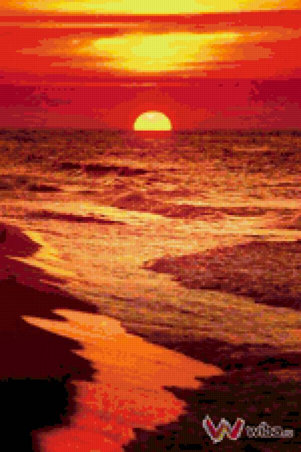№254051 - океан, небо, море, солнце, закат - предпросмотр