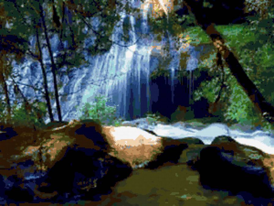 №255077 - водопад, природа, пейзаж - предпросмотр