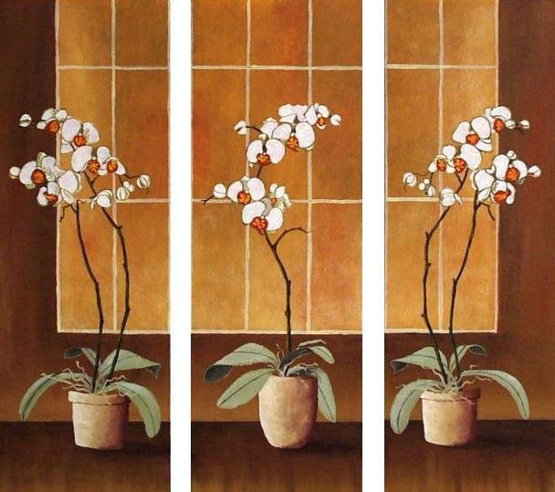 триптих орхидеи - орхидея - оригинал