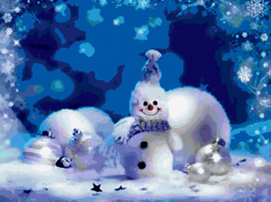 №255635 - снеговик, новый год, зима - предпросмотр