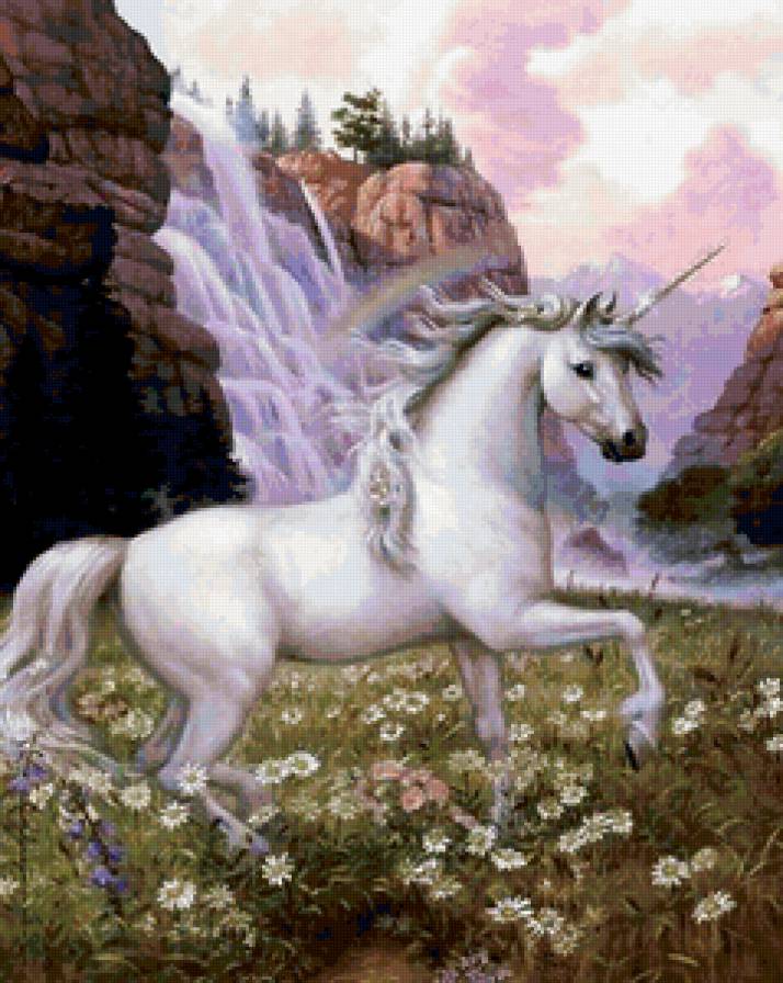 ЕДИНОРОГ - кони, белая невеста, лошади, животные - предпросмотр